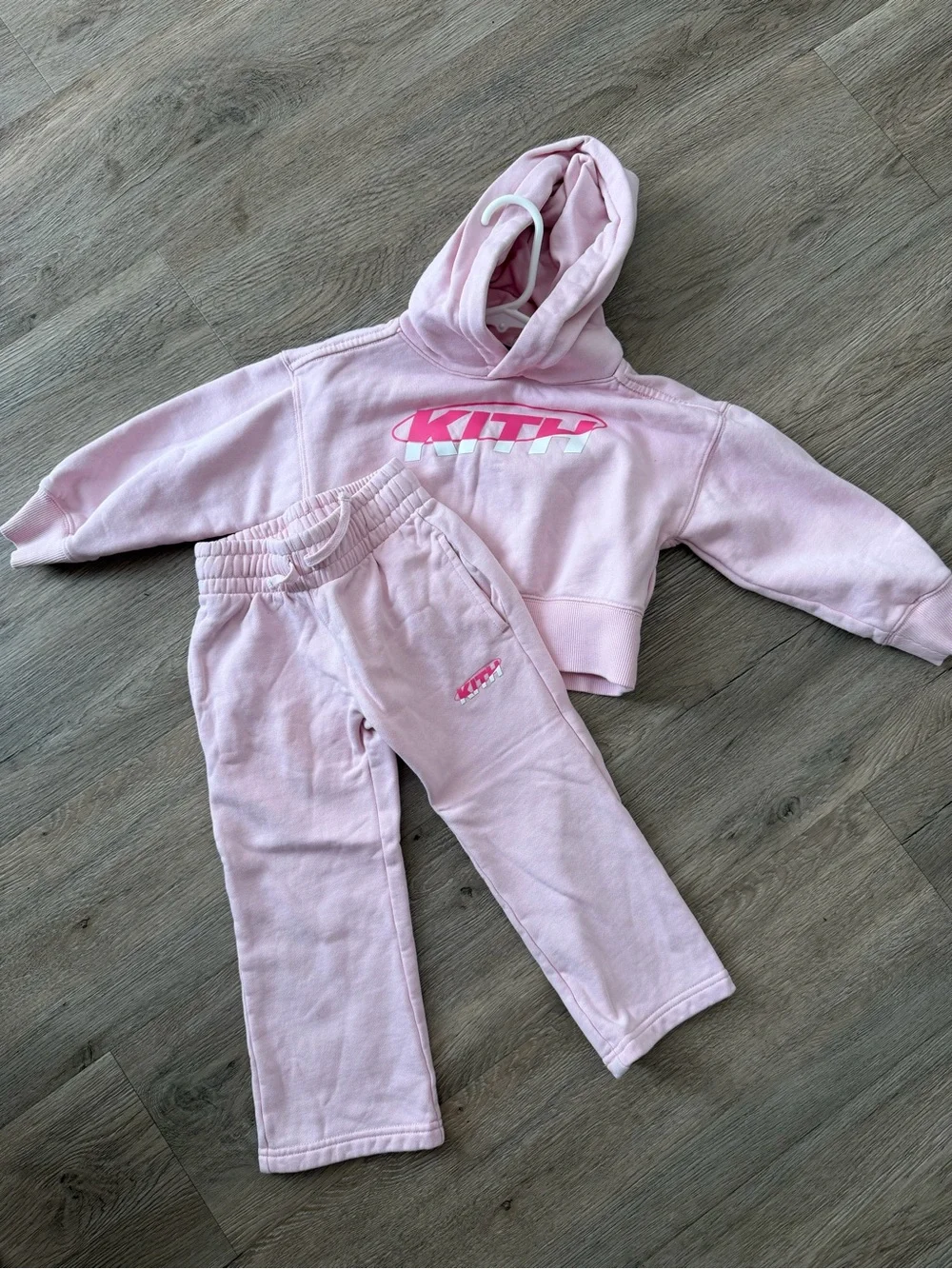 Kith Kids Pastel Pink Hoodie & Jogger Set